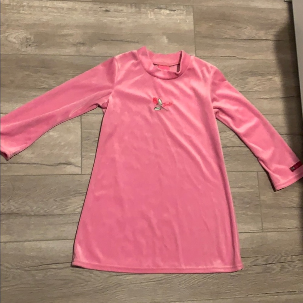 Vintage 1990s-2000 Pink Velvety Barbie Dress